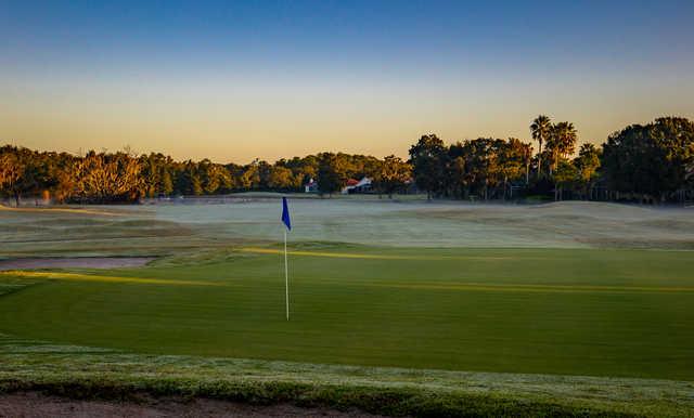 Looking back from a green at Kissimmee Bay Country Club.