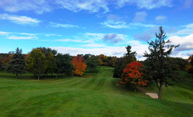 A view of a tee at Tyandaga Golf Course.