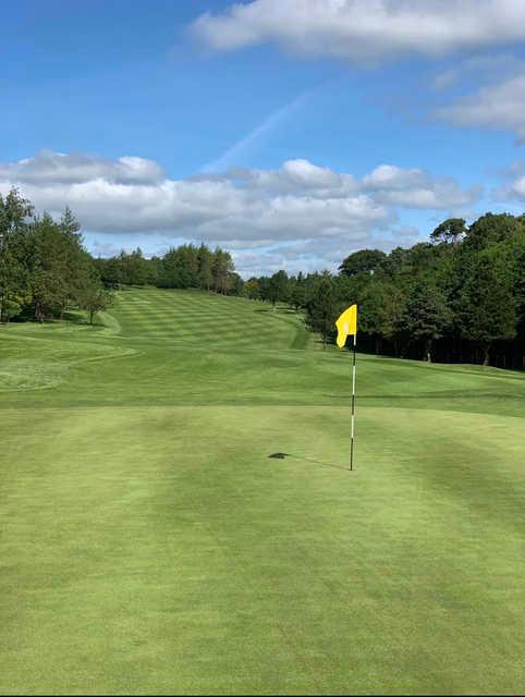 Looking back from a green at Spa Golf Club