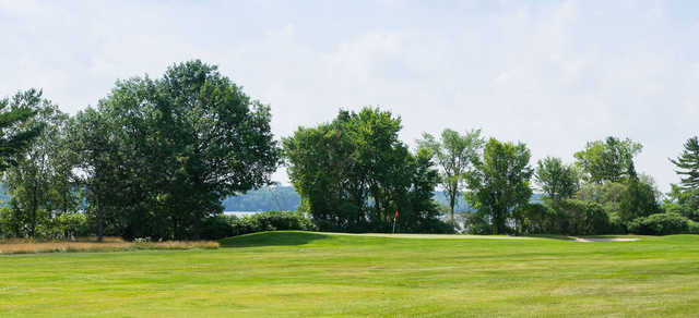 A view of a green at Sturgeon Point Golf Club.