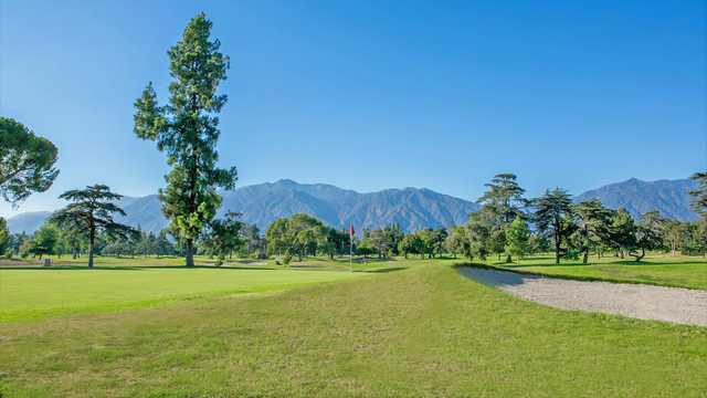 View of a green at Santa Anita Golf Course.