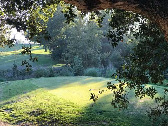 A view of the 9th tee at Anaheim Hills Country Club.