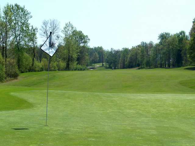 A view of green #12 from Rocky River Golf Club at Concord.