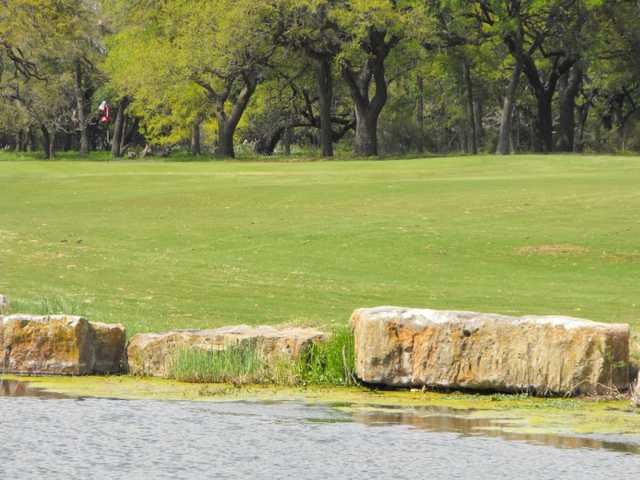 A view of hole #1 at Delaware Springs Golf Course.