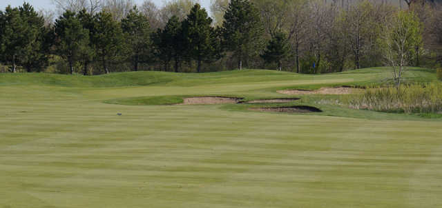 View of the 5th green from the Red Hawk Nine.