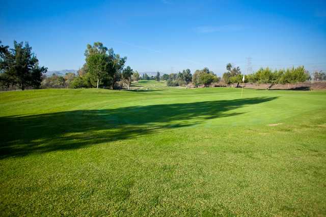 A view of hole #2 at Chino Creek from El Prado Golf Courses.