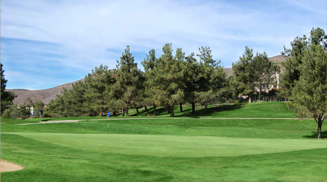 A view of a green at Yucaipa Valley Golf Club.