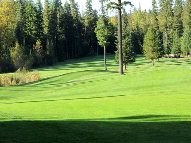 View of the 13th and 14th fairways at Priest Lake Golf Club.