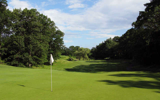 A view of a hole at Oak Hills Park Golf Course.