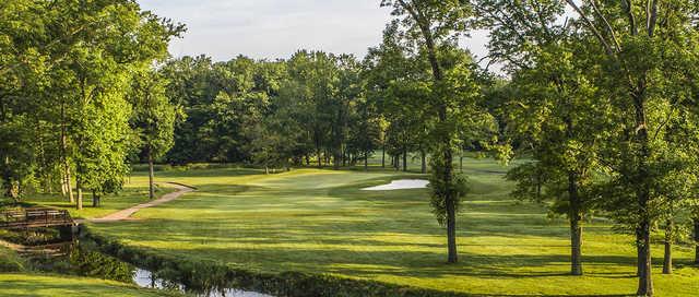 A view of a green at Ash Brook Golf Course.