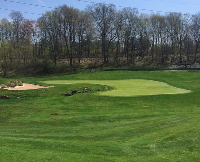 A view of a green from The Tradition Golf Club At Wallingford.