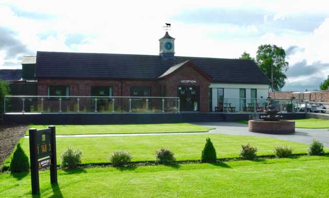 View of the clubhouse at Marton Meadows Golf Course.