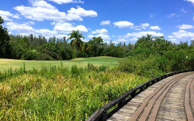 A view of a green at Heritage Harbor.