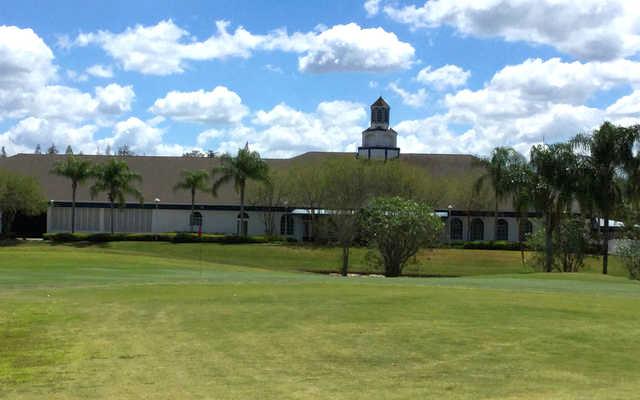 A sunny day view of a hole at Heritage Harbor.