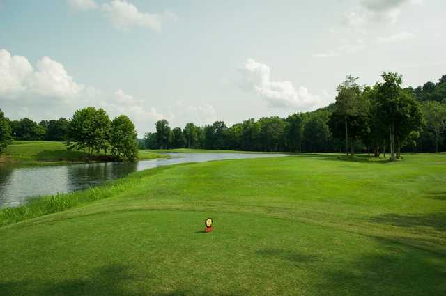 A view from a tee at Lucas Oil Golf Course.