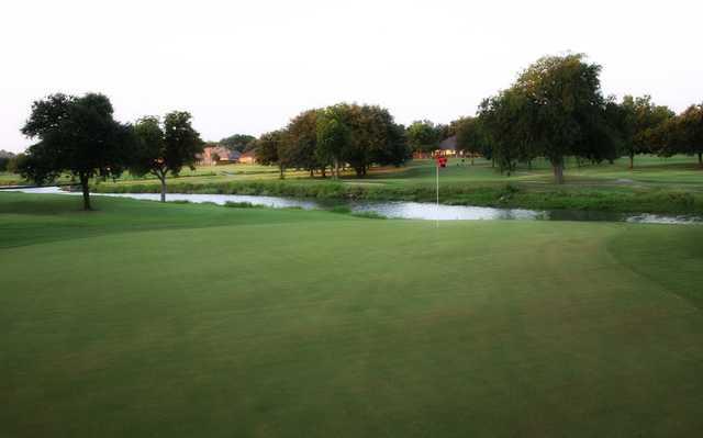 A view of a hole with water coming into play at Duck Creek Golf Course.