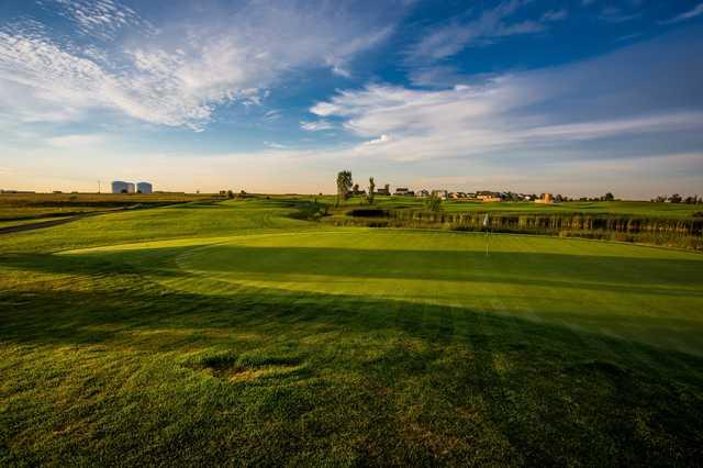 View of the 3rd and 2nd greens at Coyote Creek Golf Course.