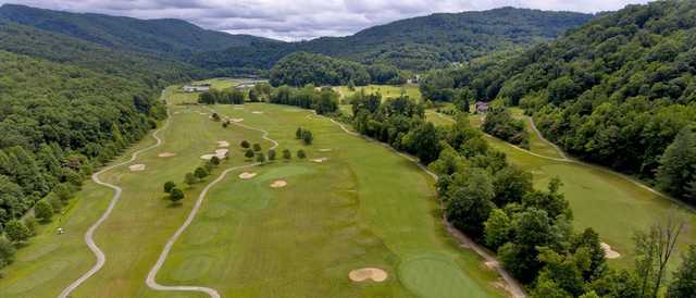 Aerial view from Wasioto Winds at Pine Mountain State Park Golf Course.