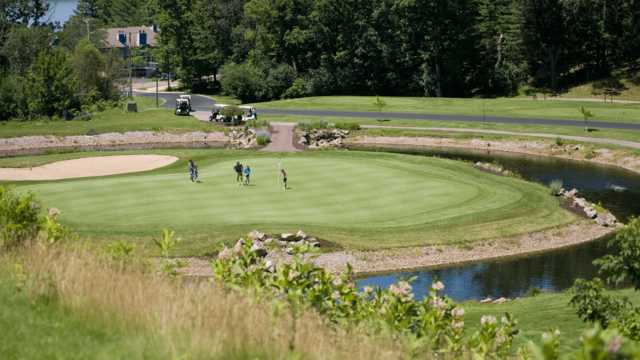 A view of a green at Woods 9-hole Course from Wild Rock Golf Club.