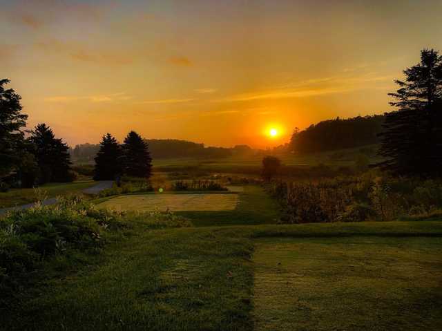 A sunset view from a tee at the Club from Bond Head.