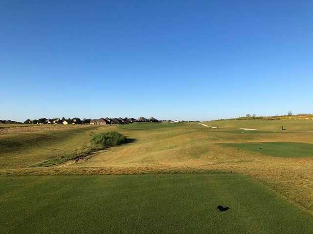 A view from a tee at Wildhorse Golf Club of Robson Ranch.