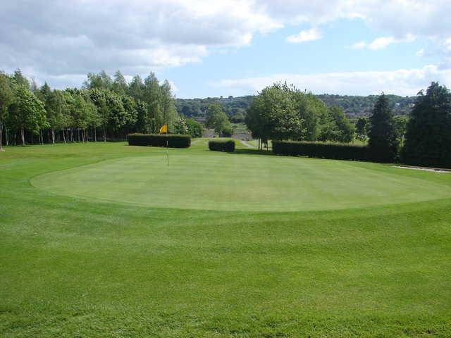 View of the 18th hole at Mahon Golf Club.