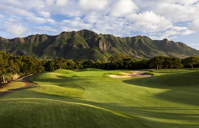 A view from the left side of fairway #17 at Puakea Golf Course.