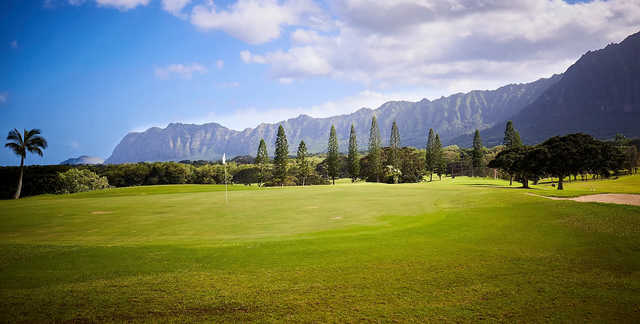 A view of a hole at Olomana Golf Links.