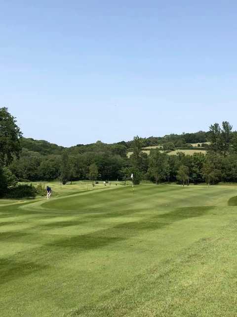 View of a green at Glynhir Golf Club.
