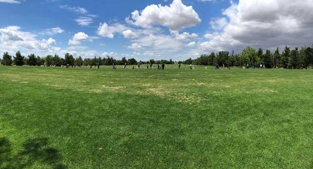 A view of the driving range from Links at RiverLakes Ranch.