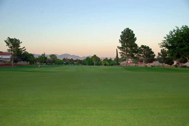 Looking back from the 13th green at Los Prados Golf Course.