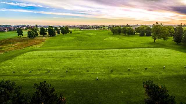 A view of the driving range at Otter Creek Golf Course.