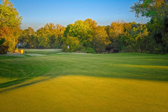 View of the 5th green from The Magnolia Nine at Bobby Jones Golf Course.