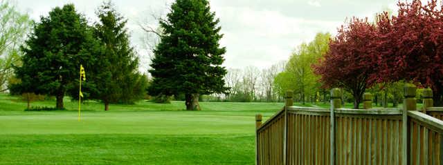 A view of a hole at Eagle Pines Golf Club.