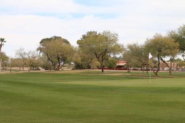 A view of a green at Dave White Golf Course.