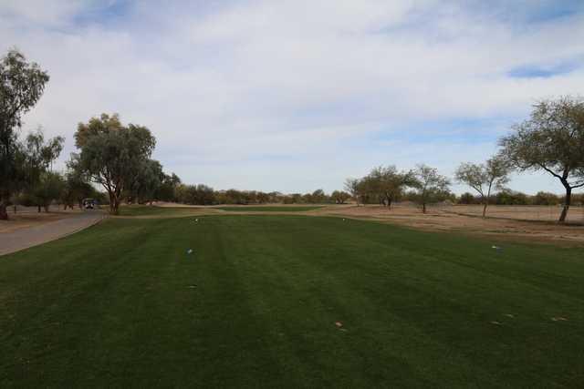 A view from a tee at Dave White Golf Course.