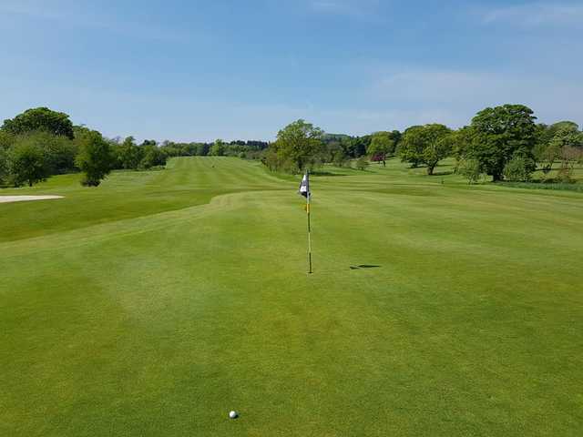 Looking back from the 1st green at Oatridge Golf Course.