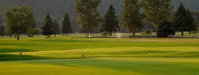 A view of a hole at Glacier View Golf Club.