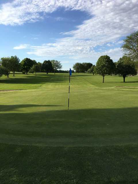 Looking back from the 10th green at Mendota Golf Course.