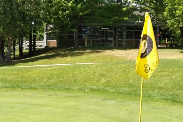 A view from a green at Uplands Golf & Ski Club.