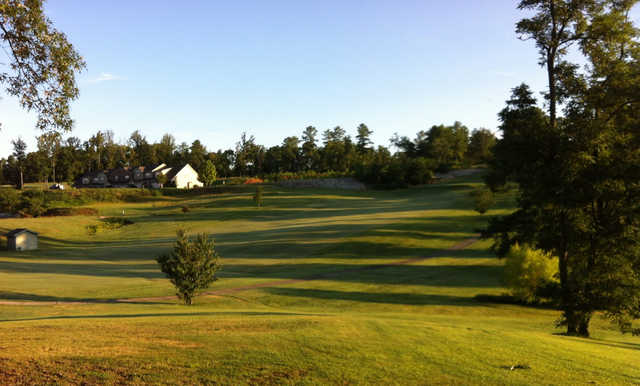 A view of a fairway at Pine Hills Golf Club.