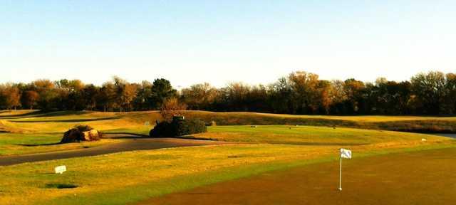 A view of a tee at Riverchase Golf Club.