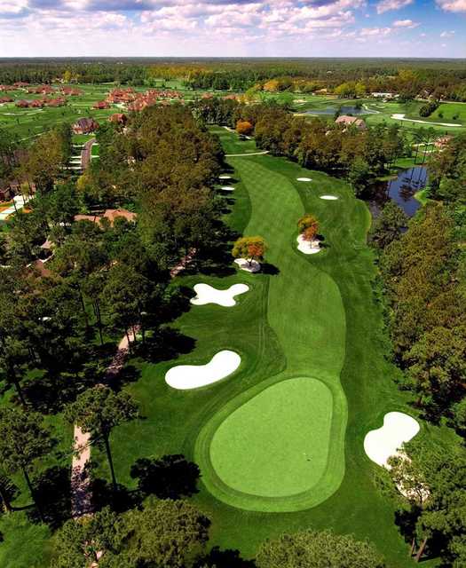 Aerial view of the 7th hole at Lion's Paw Golf Links