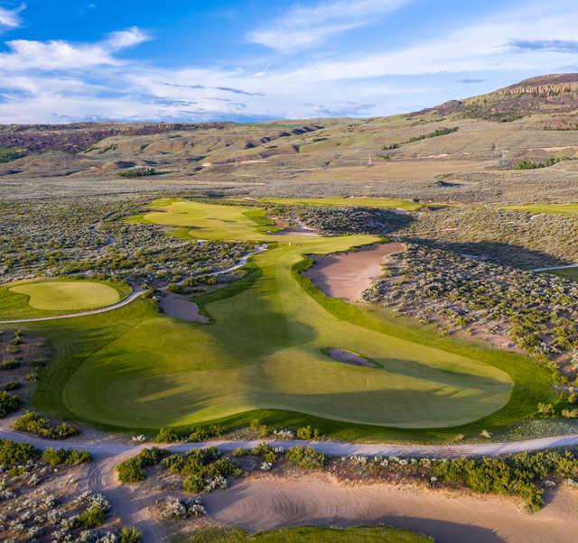Looking back from the 16th green at Gamble Sands Golf Club.