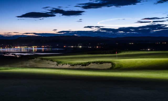 View of the 2nd green at Gamble Sands Golf Club.