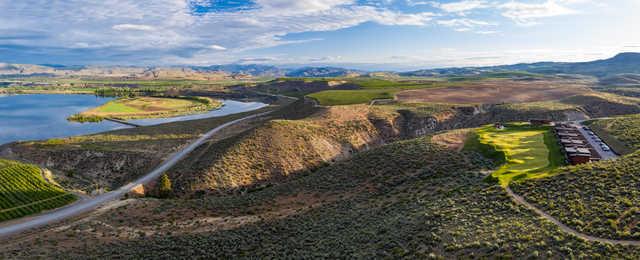 View of the putting green at Gamble Sands Golf Club.