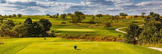 A view from a tee at The Preserve on Rathbun Lake.