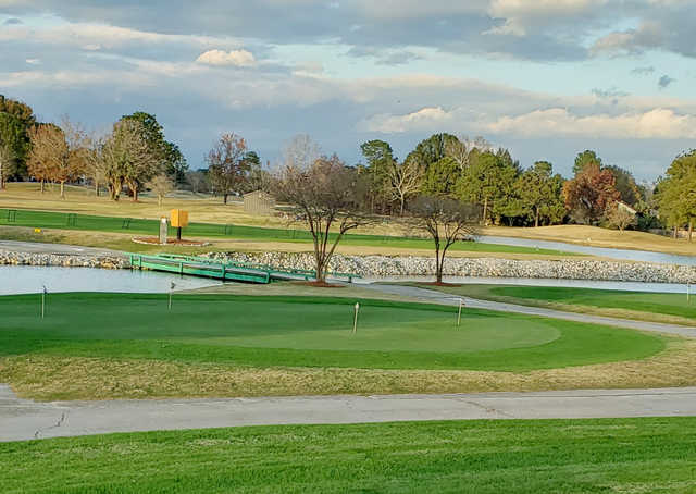 A view of the practice area at Belle Terre Country Club.