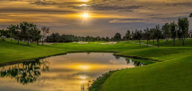 A sunset view from Shadow Hills Golf Club.