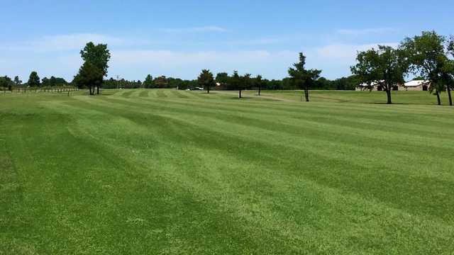 A view of a fairway at Pauls Valley Golf Course.